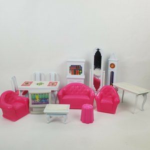 Vintage Mid Century Blue-Box Dollhouse Accessories 1980s 14 Pieces TOTAL